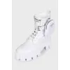 White Monolith leather boots