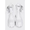 White Monolith leather boots