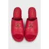 Quilted leather mules
