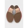 Quilted leather mules