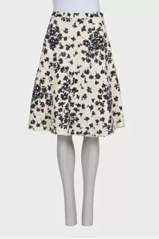 Flared skirt with print