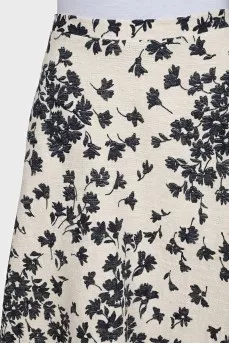 Flared skirt with print