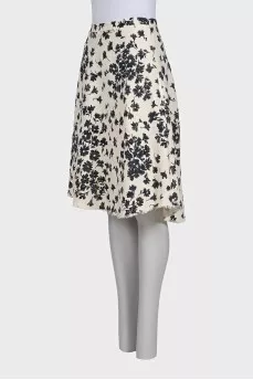 Flared skirt with print