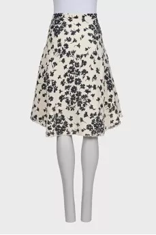 Flared skirt with print