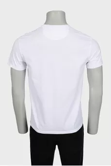 Men's white T-shirt with brand logo