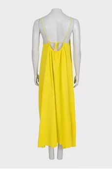 Loose-fitting sundress with an open back