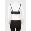Black strappy top