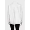 Джинсовая рубашка oversize кроя с накладным карманом 