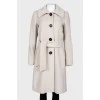 Beige woolen coat