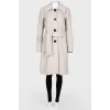 Beige woolen coat