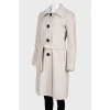 Beige woolen coat