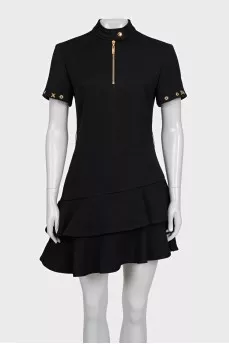 Fitted dress with gold decor