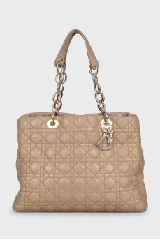 Beige Lady Dior tote