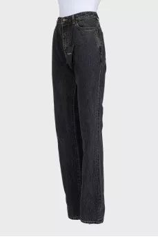 Серые джинсы straight fit с биркой