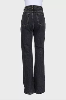 Серые джинсы straight fit с биркой