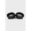 Черные шлепанцы Rockstud