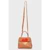 Red -colored bag with heart