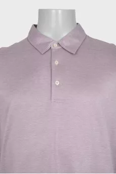 Men's pink polo shirt with tag