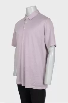 Men's pink polo shirt with tag