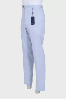 Men's straight striped trousers