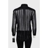 Transparent shiny stripes blouse