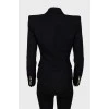 Black jacket with golden buttons with tag