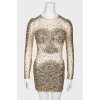 Dressing up transparent with rhinestones