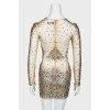 Dressing up transparent with rhinestones