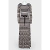 Striped floor-length dress
