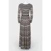 Striped floor-length dress