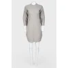 Gray wool dress with pockets