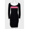 Black knit dress