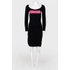 Black knit dress
