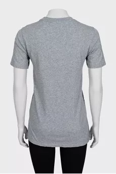 Fitted grey t-shirt with print