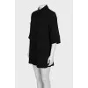 Black suit with loose-fitting shorts