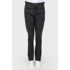 Gray high-waisted jeans