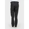 Gray high-waisted jeans