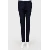 Blue straight trousers