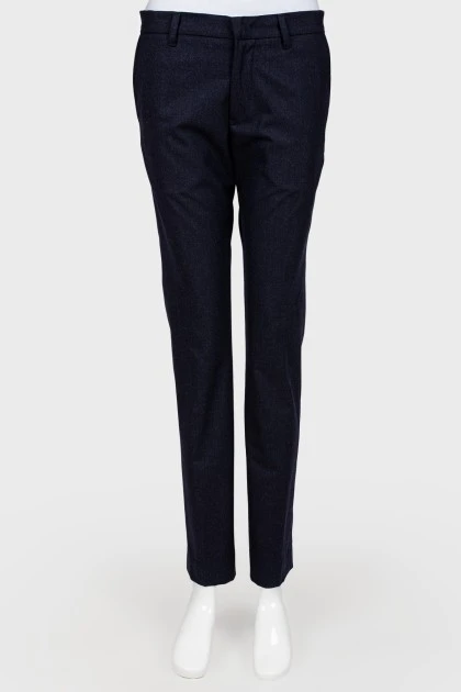 Blue straight trousers