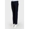 Blue straight trousers