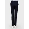Blue straight trousers