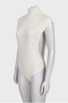 Sleeveless turtleneck bodysuit