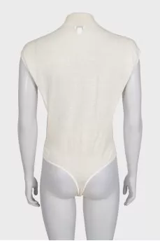 Sleeveless turtleneck bodysuit