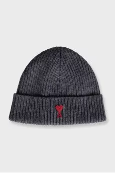 Wool hat with logo