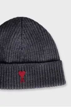 Wool hat with logo