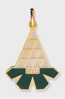 Gilded pendant with enamel