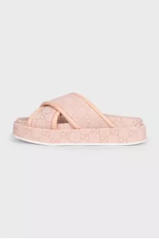 Pink canvas print slides