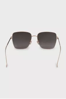 Square gold frame sunglasses