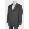 Men's single-breasted blazer black