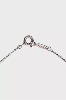Silver pendant in the shape of two hearts